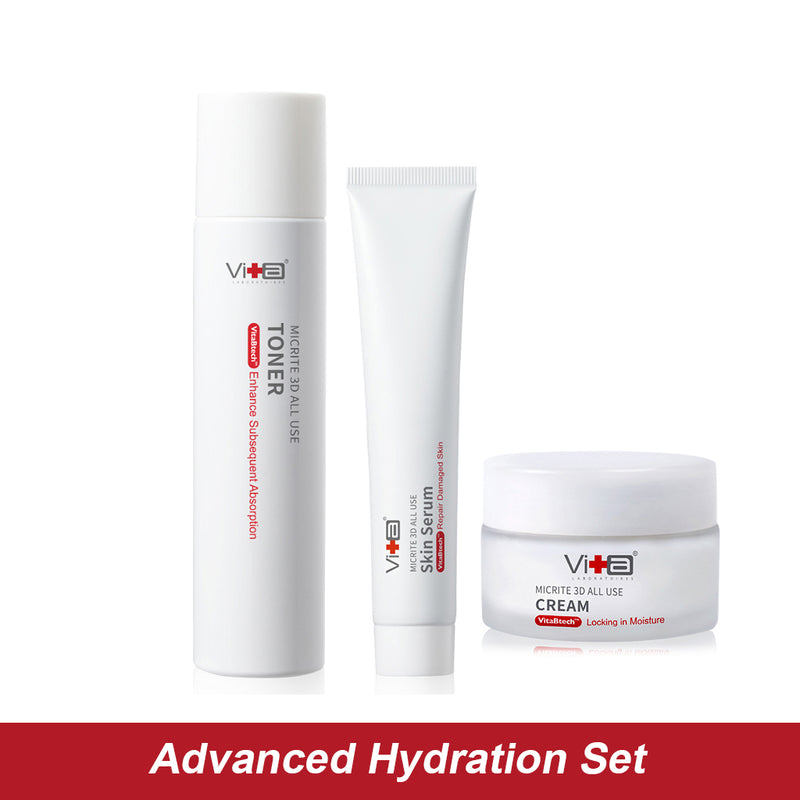 【Advanced Hydration Set】Swissvita Toner 200ml, Skin Serum 50g, Cream 60ml