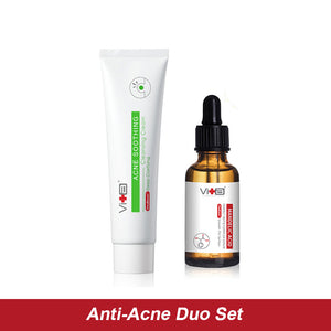 【Anti Acne Duo Set】Swissvita Acne Soothing Cleansing Cream 100g, Mandelic Acid Serum 30ml