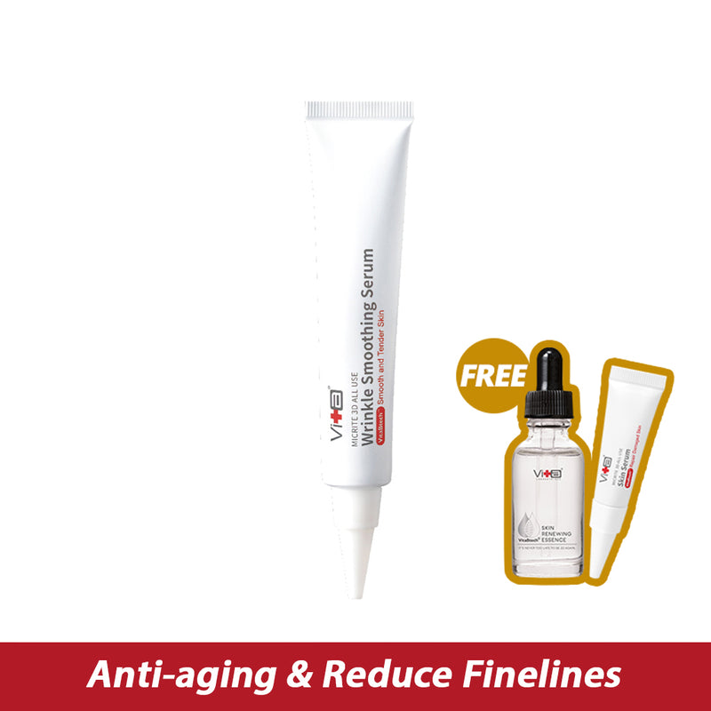 Swissvita All Use Wrinkle Smoothing Serum 30g  [Exp 27/6/2025]- Free Renewing essence 14ml, Skin Serum 5g